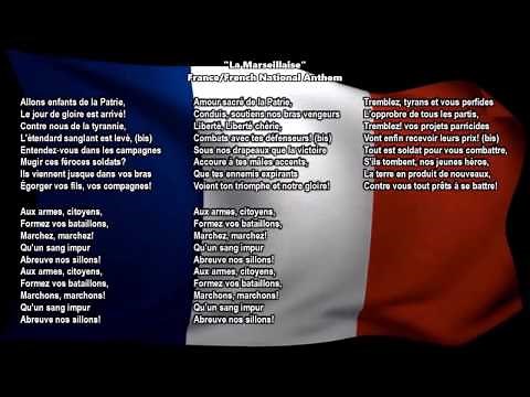 France National Anthem "La Marseillaise" with music, vocal and lyrics French w/English Translation