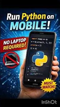 (L - 0 )You Don’t Need a Laptop to Code 🤯 #coding #learnpython #python