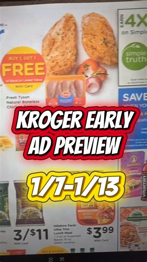 Kroger Early Ad Preview for 1/7-1/13 Comment AD and I'll send you the link!! https://www.krogerkrazy.com/kroger-weekly-ad/ | Kroger Krazy