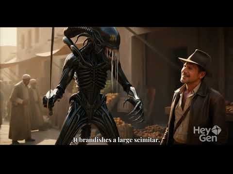 Indiana Jones fights Xenomorph Alien