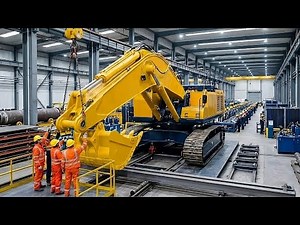 Inside the Mining Excavator Factory: From Raw Steel to Giant Crawler (Full Process)