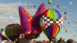 1.5M views · 24K reactions | Hot air balloons of all shapes and sizes took off for the skies in Albuquerque today for the 45th annual international balloon fiesta. | NBC News | Facebook