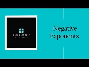 Laws of Exponents Part 2 Negative Exponents