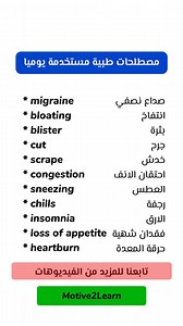 مصطلحات طبية باللغة الانجليزية مستخدمة يوميا . . . . . . English for nursing للمتقدمين للـ تمريض | Motive2Learn
