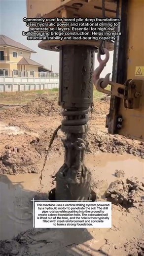Deep Foundation Drilling Machine in Action