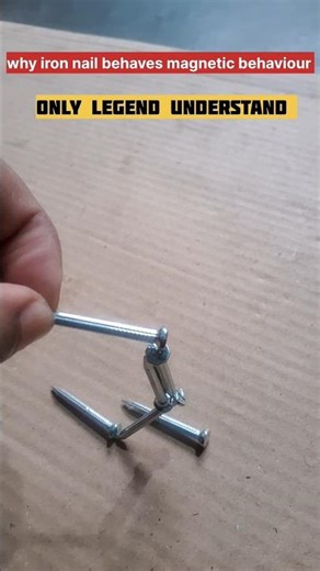 Iron Nail ka Magnetic Behaviour | Nail Magnetic kyu hota hai? | Physics Experiment #shorts #physics