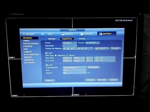 Como cambiar la fechar y hora de nuestro dvr