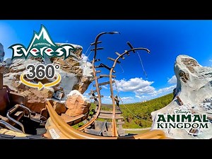 VR 360 Expedition Everest Roller Coaster On Ride Front Seat POV Disney's Animal Kingdom 2023 10 28