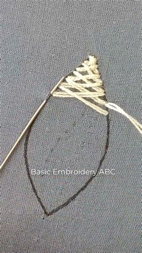 Basic Leaf Doodles hand embroidery easy herringbone stitch tutorial for beginners easy leaf doodles