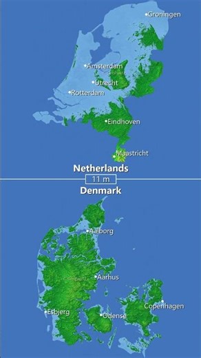 Netherlands 🇳🇱 vs Denmark 🇩🇰! A surprising winner!🌊#geography #mapbattle #netherlands #denmark