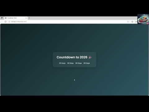 Countdown Timer Using HTML, CSS & JavaScript ⏳ | Live Time Display with Animation