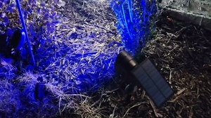 ALUSSO Solar Spot Lights Multi Colors, Solar Led Landscape Lights with 7 Color Changing 9 Lighting Modes, IP65 Outdoor Patio Decor Lights with Solar & USB Charging for Garden Yard, 2 Pack