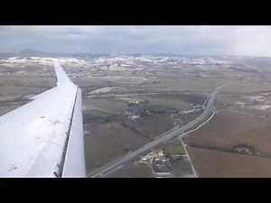 Very windy approach to Ancona in a Lufthansa Cityline CRJ-900