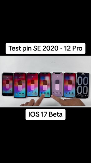 Test pin iphone SE 2020 - 12 Pro ios 17 beta #iphone #xuhuong #test #batterytest