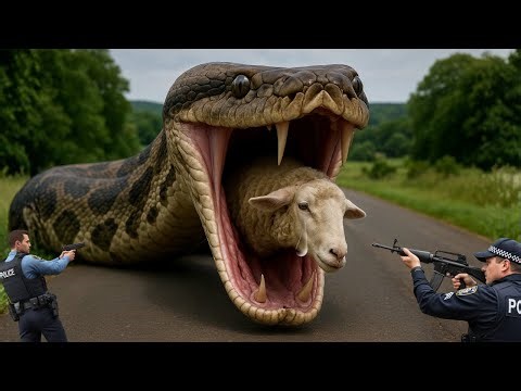 Brave Peasants Rescue an Innocent Sheep from a Violent Python Attack