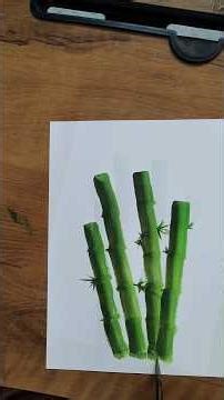 Easy process of bamboo tree painting #easyart #creative #flowerart