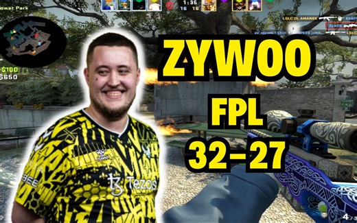 【ZywOo POV】FPL队友JACKZ对面AMANEK\u002Fsmooya (overpass) 2023.08.04