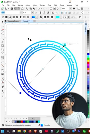 Creative Circle Pattern Design in Coreldraw