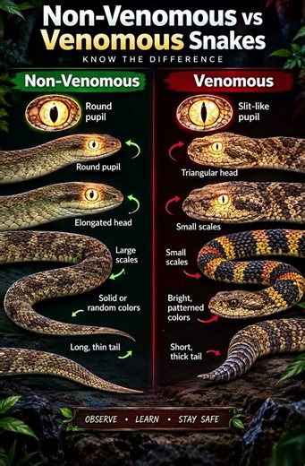 Venomous vs Nonvenomous Snakes: Know the Difference!