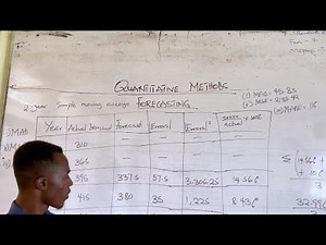 QUANTITATIVE METHODS - FORECASTING (Forecast errors- MAD, MSE, MAPE)