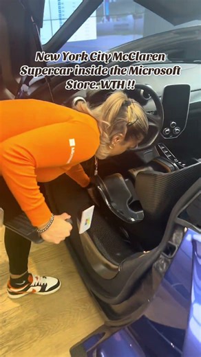 In America McLaren SuperCar can Drive Indoor at Microsoft Store New York City