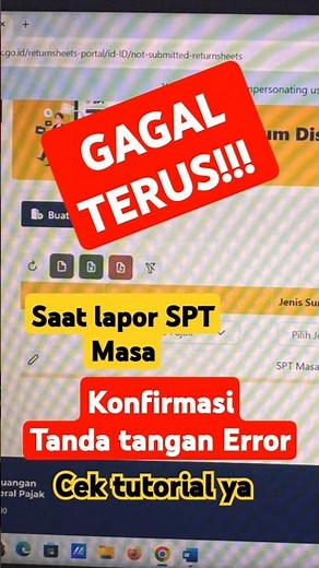 Solusi CORETAX GAGAL KONFIRMASI TANDA TANGAN #coretax #DJP #spt #laporpajak