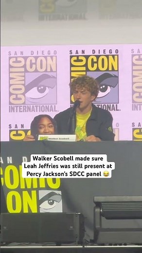 Walker Scobell Made Sure Leah Jeffries Was Still At Percy Jackson's SDCC Panel 😂