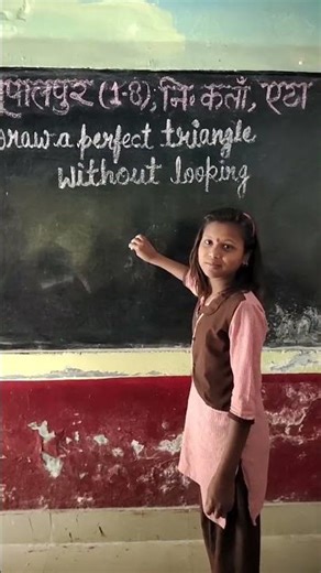 Draw a perfect triangle without looking #maths #educationalactivity #trendingshorts #viralreels #yt