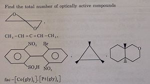 Find the total number of optically active compoundsC1OC1CO1CH... | Filo