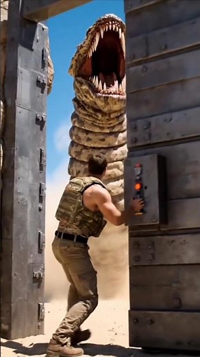 GIANT Sand Worm Attacks My Secret Desert Bunker 😱