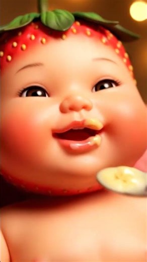 “AI Baby Eats Strawberry and Talks ”#CuteAIBaby #TalkingBaby #AIBabyEating #StrawberryBaby