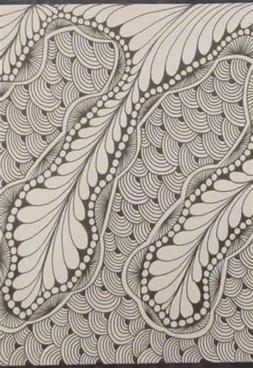 One line at a time, endless creativity.#zentangle #drawing #art #foryoupage #doodle