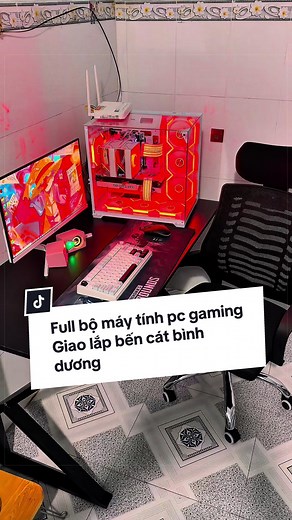Bộ máy tính pc gaming 20 củ kèm bàn ghế gaming giao lắp bến cát #maytinh #pcgaming #pcbinhduong #maytinhpcgaming #maytinhtragop