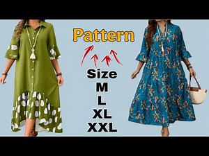 🔥 Create 2 Beautiful and Trendy Women’s Dress Patterns in minutes! Perfect for Sizes M to XXL!