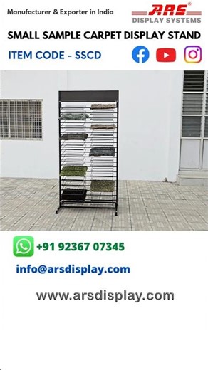 Small Sample Carpet Display Stand #rugdisplay #rugracks #carpetstand