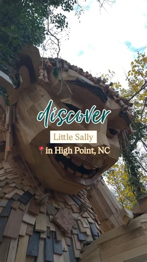 High Point Discovered on Instagram: "DID YOU KNOW? High Point has a new resident, and she’s got a story to tell (and quite the unique vantage point)! 😉 Little Sally, High Point’s new troll, was imagined by Danish recycle-art activist Thomas Dambo! As part of Dambo’s 200 (and counting!) troll sculptures, Little Sally has her own special High Point story to tell. Like Dambo’s other work, his trolls are crafted entirely from reclaimed materials to remind us that wonder lives in the everyday