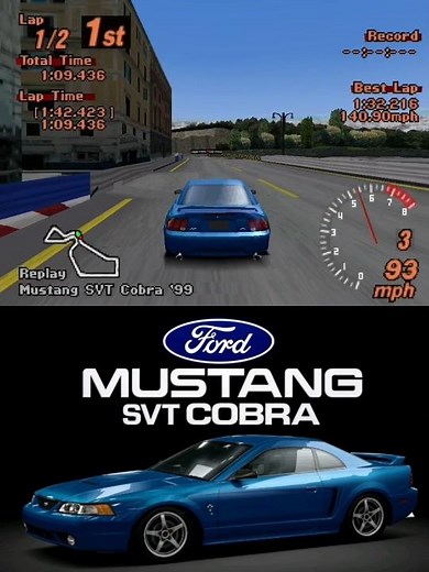 Gran Turismo 2 Gameplay | Ford Mustang SVT Cobra '99 | Rome Circuit | MT