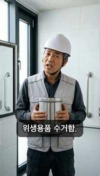 위생용품 수거함, 아무 데나 달면 심의에서 걸립니다 (장애인화장실 BF 기준)