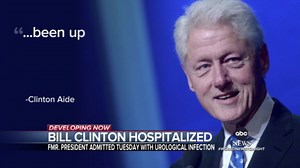 Clinton admitted to hospital with infection