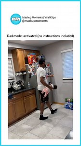 When Dad’s in charge, parenting becomes a full-blown comedy special. funny dad moments, dad babysitting, dad vs child, funny parenting fails, hilarious child reactions, trending family videos, dad humor reels | Viralox.io