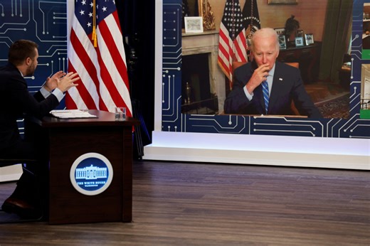 WATCH: Biden says he's feeling better after COVID infection during meeting on computer chip manufacturing