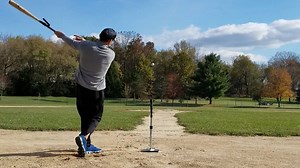 A Great Hitting Drill Using SWINGRAIL -- To Stay Behind the Ball & Not Drop Your Hands | Swingrail