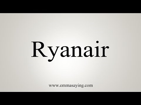 How To Say Ryanair