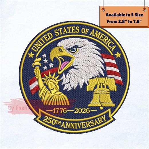 American Eagle Flag Embroidery Design, USA Anniversary Patriotic Pattern, America History Machine Embroidery File, 5 Sizes Digital Download - Etsy