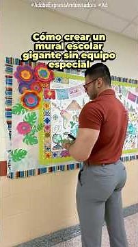 Cómo crear un MURAL ESCOLAR GIGANTE sin equipo especial (truco con Adobe Express)