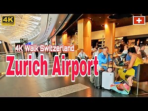 Zurich🇨🇭Airport Walk Tour/Switzerland/4K Walk Zurich International Airport/4K Walking tour Schweiz