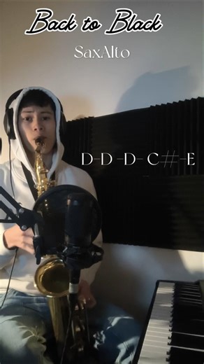 Back to Black (Amy Winehouse) - Saxo Alto con Notas 🎷 #shorts