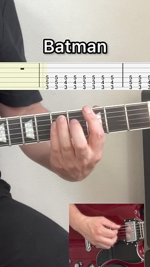 Batman Guitar Get over 💯 pdf Tabs on Patreon http://patreon.com/1jour1riff #guitartabs #guitarcover #guitarstagram #learnguitar #guitaristofinstagram #coursdeguitare #guitardaily #guitarskills #fypシ゚ | Skid Vyk