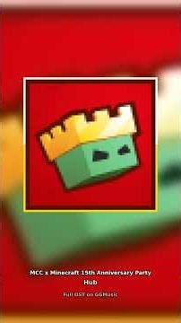 MCC x Minecraft 15th Anniversary Party - Hub 🎵 #videogamemusic #shorts