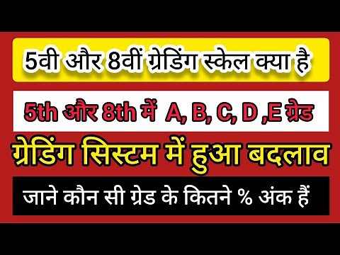8 board new grading scale kya hai, Grading system kya hai, A,B,C,D,E grade ke kitne number hote he